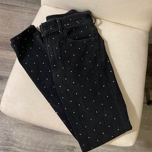 Express Stretch Ankle Leggings with Rhinestones